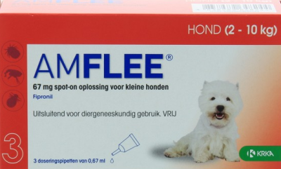 AMFLEE HOND SMALL 3X67MG. 2-10KG.